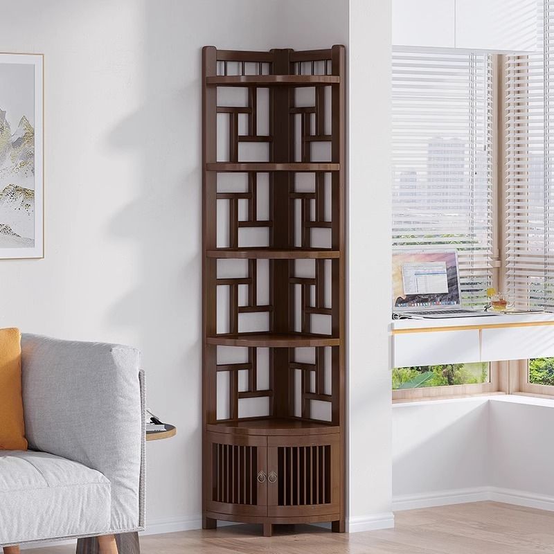 角柜多层置物架客厅沙发角落边柜书架茶叶转角架多功能带门收纳架