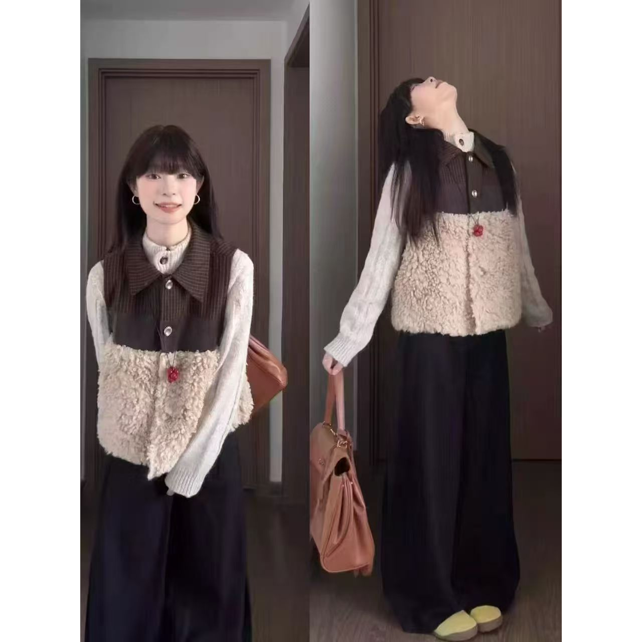 大码女装早秋新款2025时尚套装休闲风极简风INS风韩系风