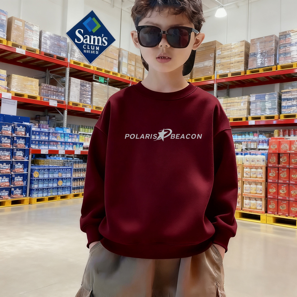 男童加绒圆领套头卫衣外套秋冬款中大童宽松休闲加厚印花长袖上衣