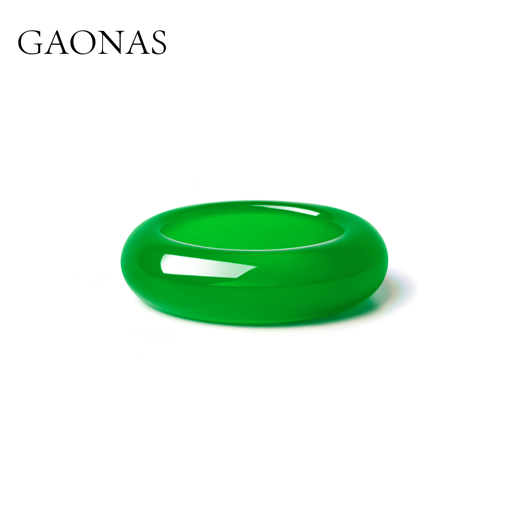 GAONAS 戒指 GAONAS 戒指 新中式绿色指环戒指11516JG
