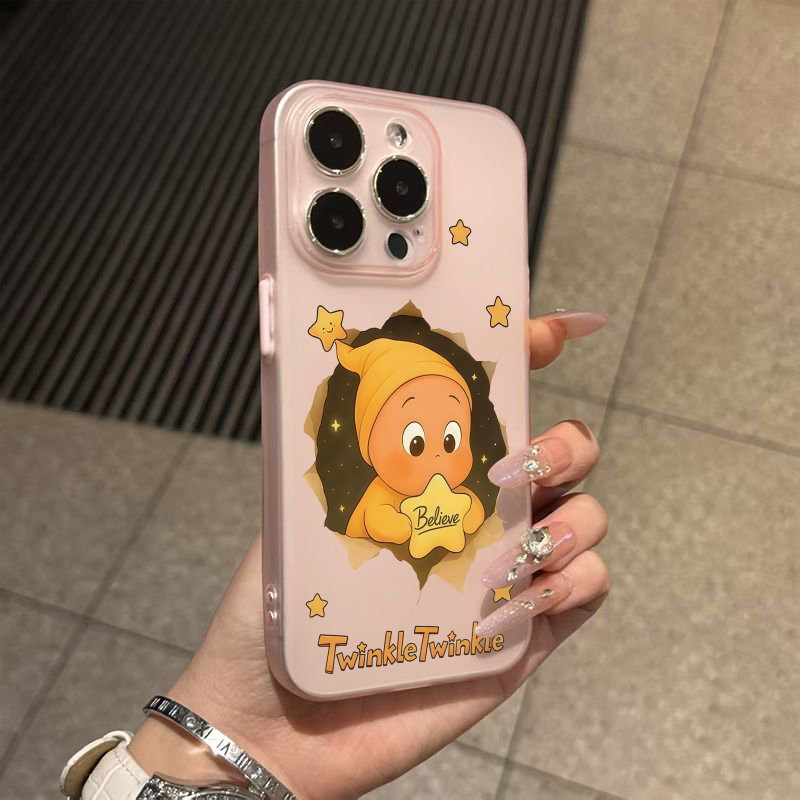 许愿星星人磨砂适用苹果17Promax手机壳iPhone16卡通15防摔14女