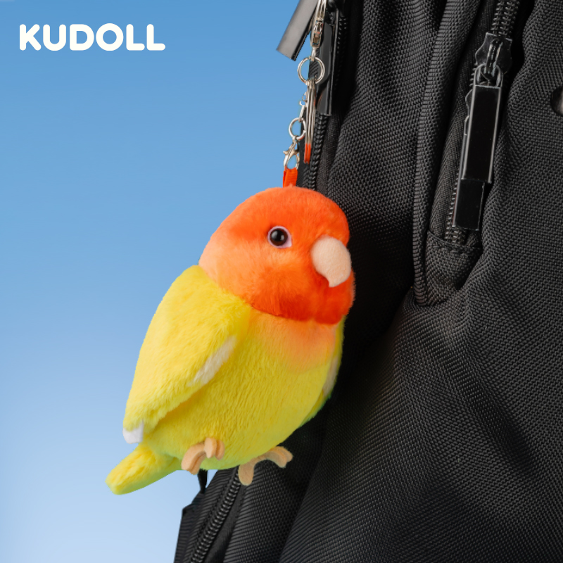 KUDOLL库岛玩偶16型人格MBTI红头黄闪鹦鹉毛绒挂件包挂装饰礼物