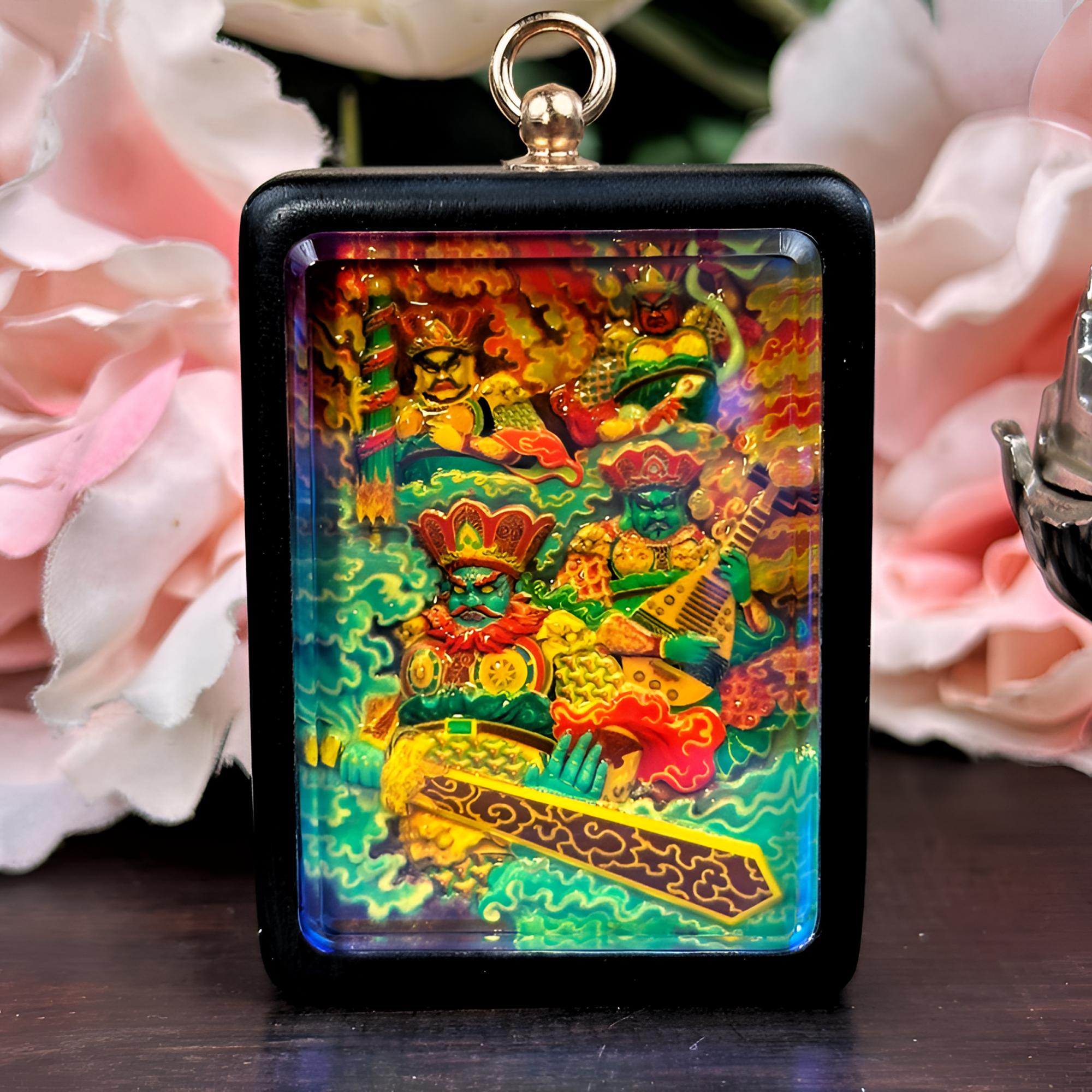 超重工新款四大天王吊坠摆件风调雨顺守护招米原创设计非遗工艺