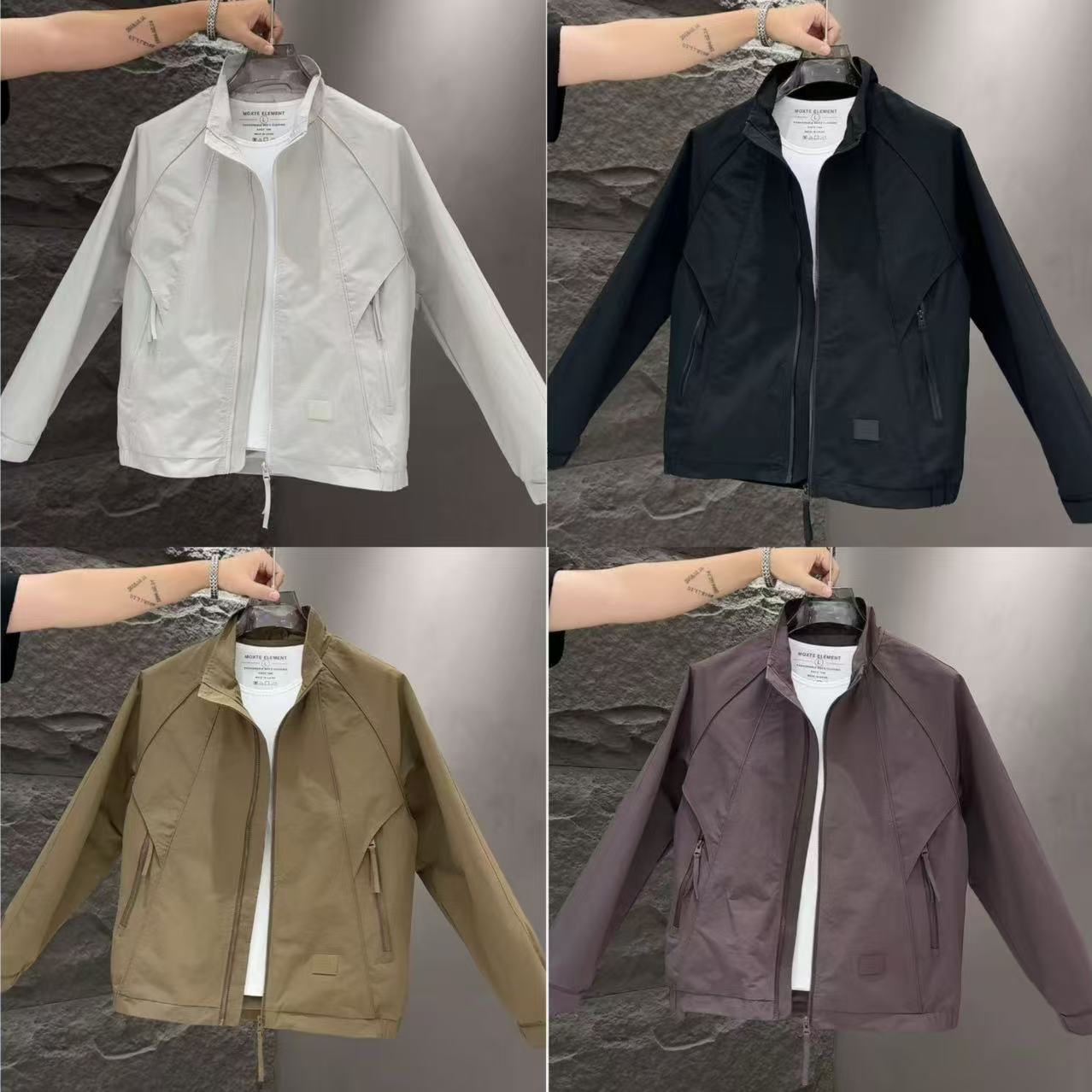 2025早秋新款男士时尚简约立领休闲夹克外套6830