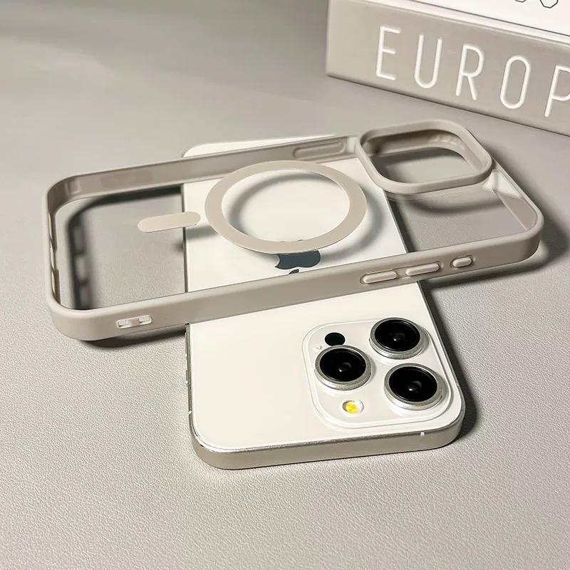 磁吸肤感磨砂适用iPhone16/15promax手机壳苹果14/13透明12男女11