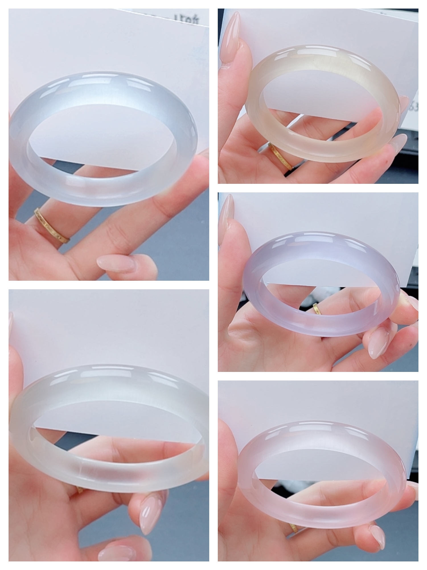 5款冰透手镯颜色款式圈口齐全显白气质热销网红款