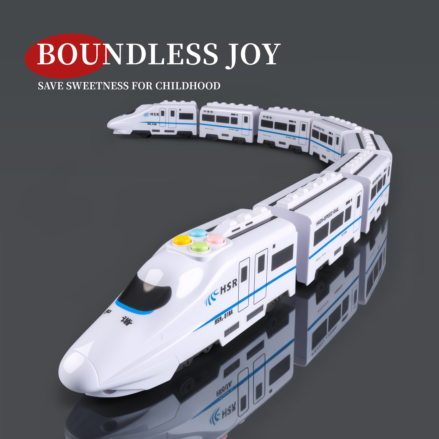 新款电动高铁和谐号火车玩具儿童男孩3-6岁万向动车列车玩具模型