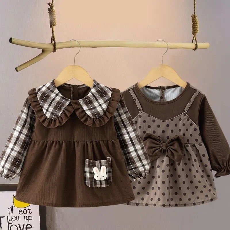 儿童罩衣宝宝吃饭围兜围裙女公主防水防脏洋气秋冬婴儿小孩反穿衣