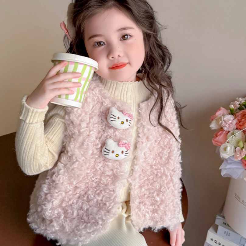 2025秋冬女童马甲儿童洋气韩版女宝宝秋装背心外穿保暖坎肩公主风