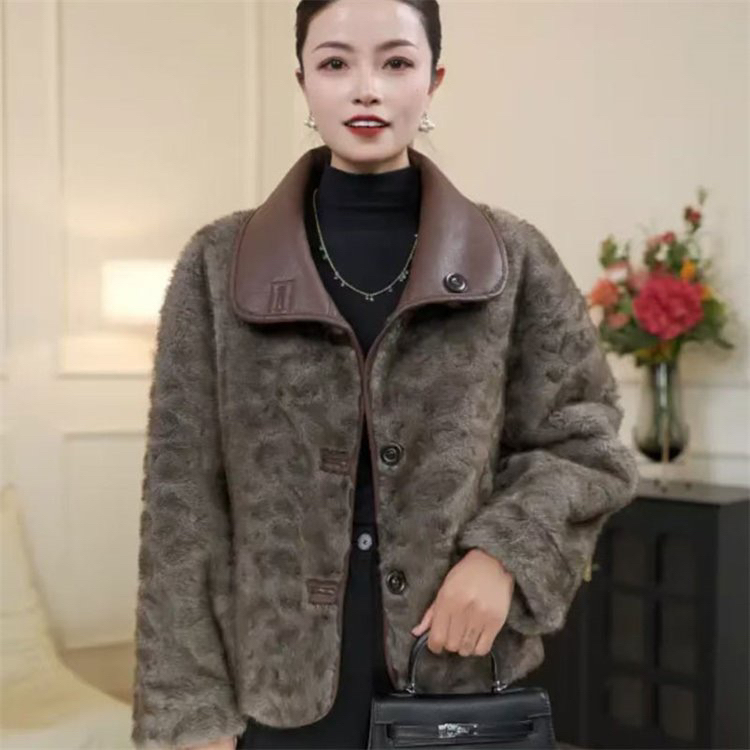 2025新款双面双穿女士外套秋冬新款气质时尚翻领加厚休闲轻奢上衣