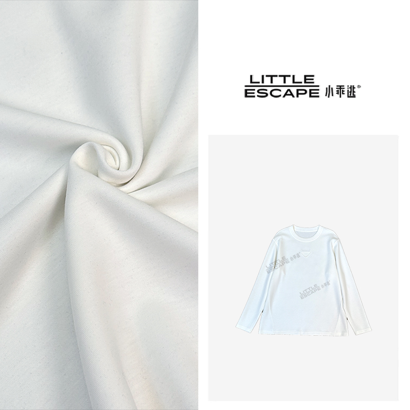 小乖逃圆领白色三角卫衣形打底T恤 净色套头上衣 Q6605