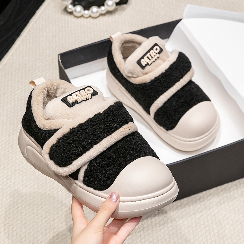 棉拖鞋女家居包跟室内家用情侣厚底棉鞋外穿鞋冬天毛绒棉鞋秋冬