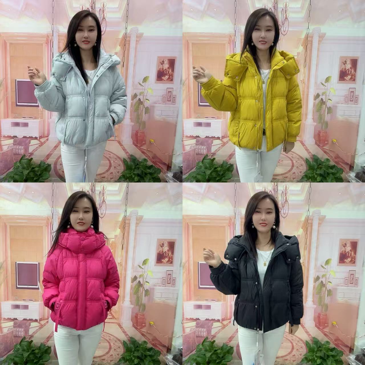 5582新款高品质连帽洋气羽绒服（衣长60左右）