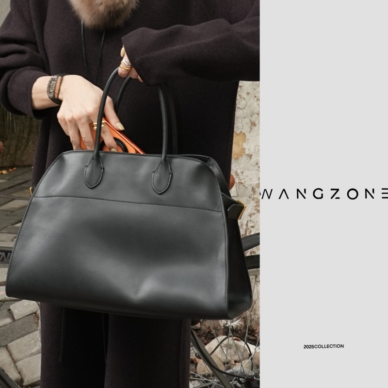 WANG ZONE | Row风头层牛皮高级简约感大容量托特包手提包