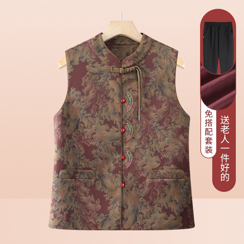 中老年人马甲老太太奶奶唐装上衣国风新中式妈妈装气质民族风