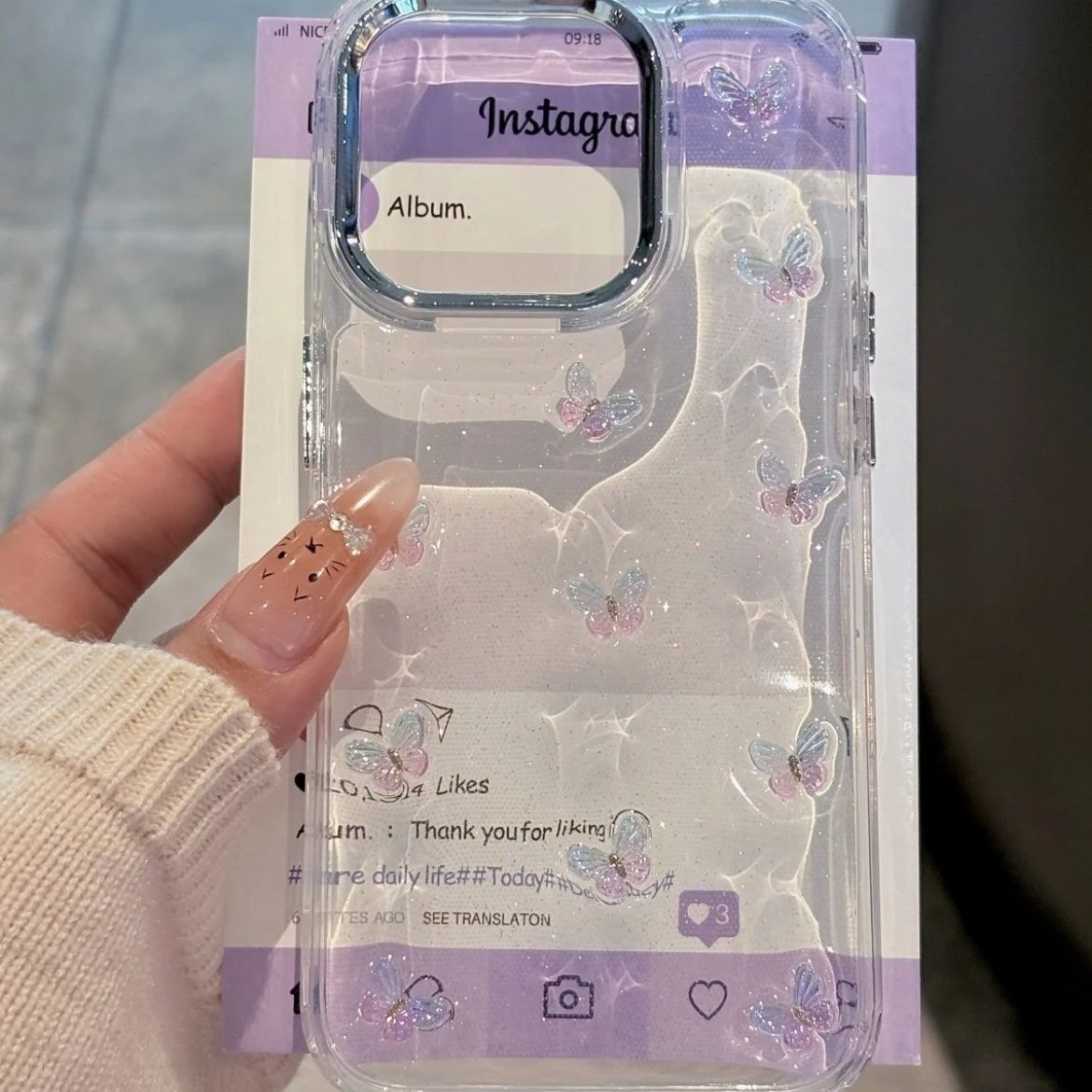 网红同款立体适用苹果16Pro电镀滴胶16promax防摔15Pro大孔壳