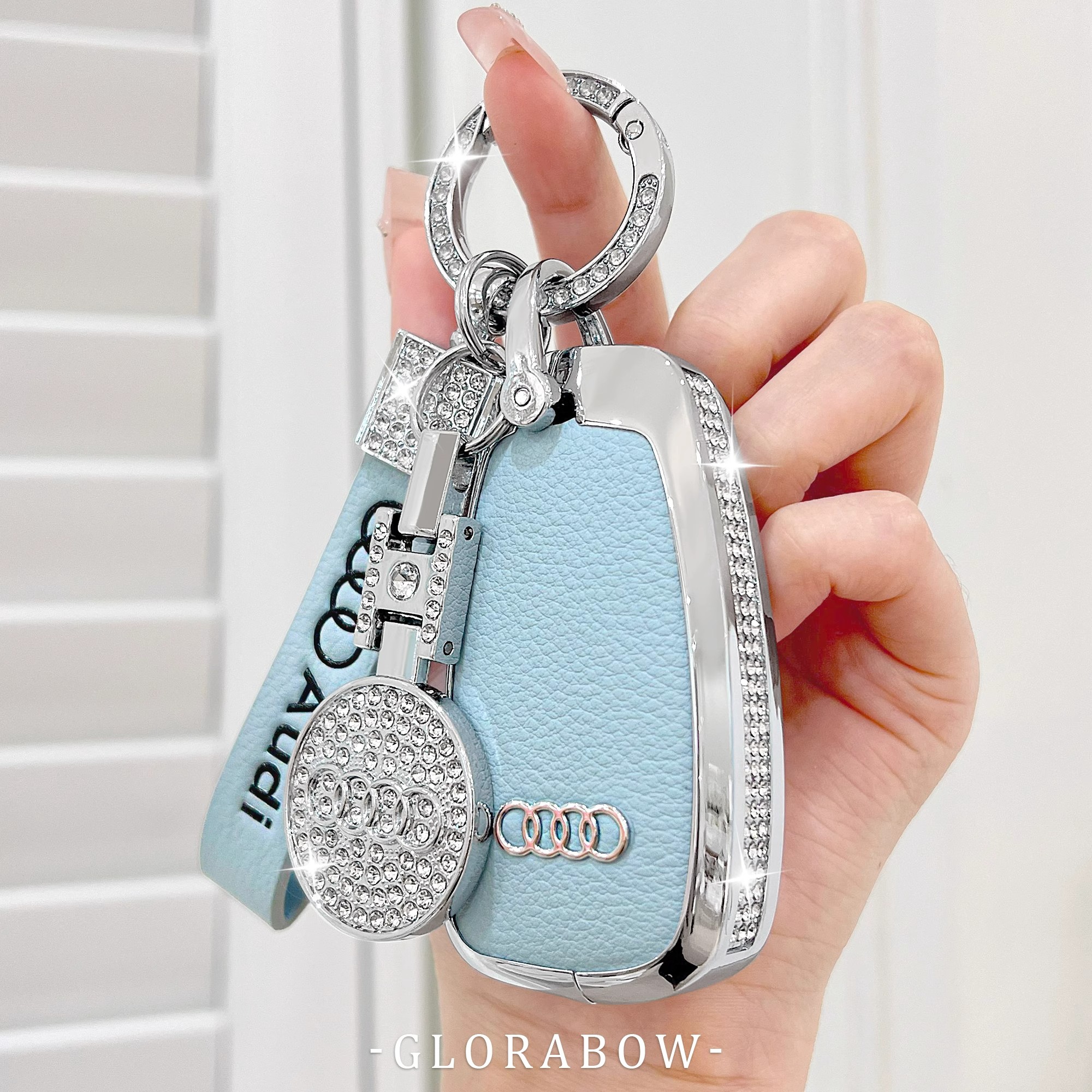 适用新24款奥迪Q3钥匙套Q2L老款A3 Q5 Q7 Qetron汽车钥匙包扣女壳