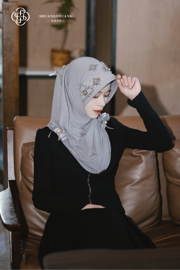 双双头巾 半月系列（原价180 清货）