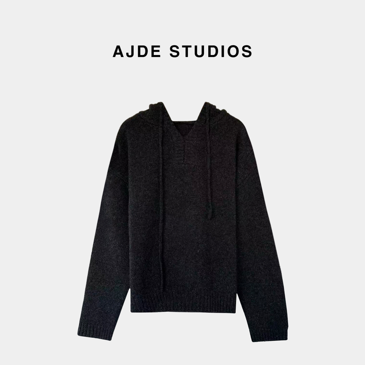 AJDE｜点子纱粗针连帽毛衣01