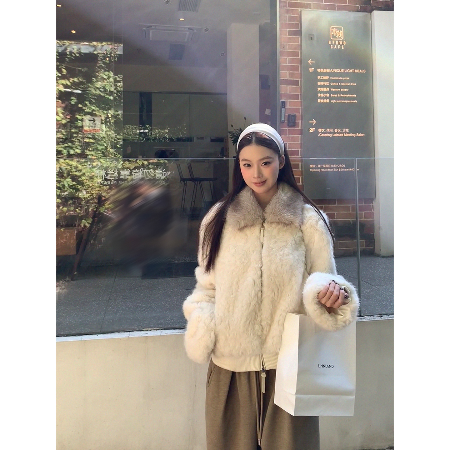 【暖暖包】冬季小众高级感慵懒感时尚百搭休闲气质毛毛外套254H4798