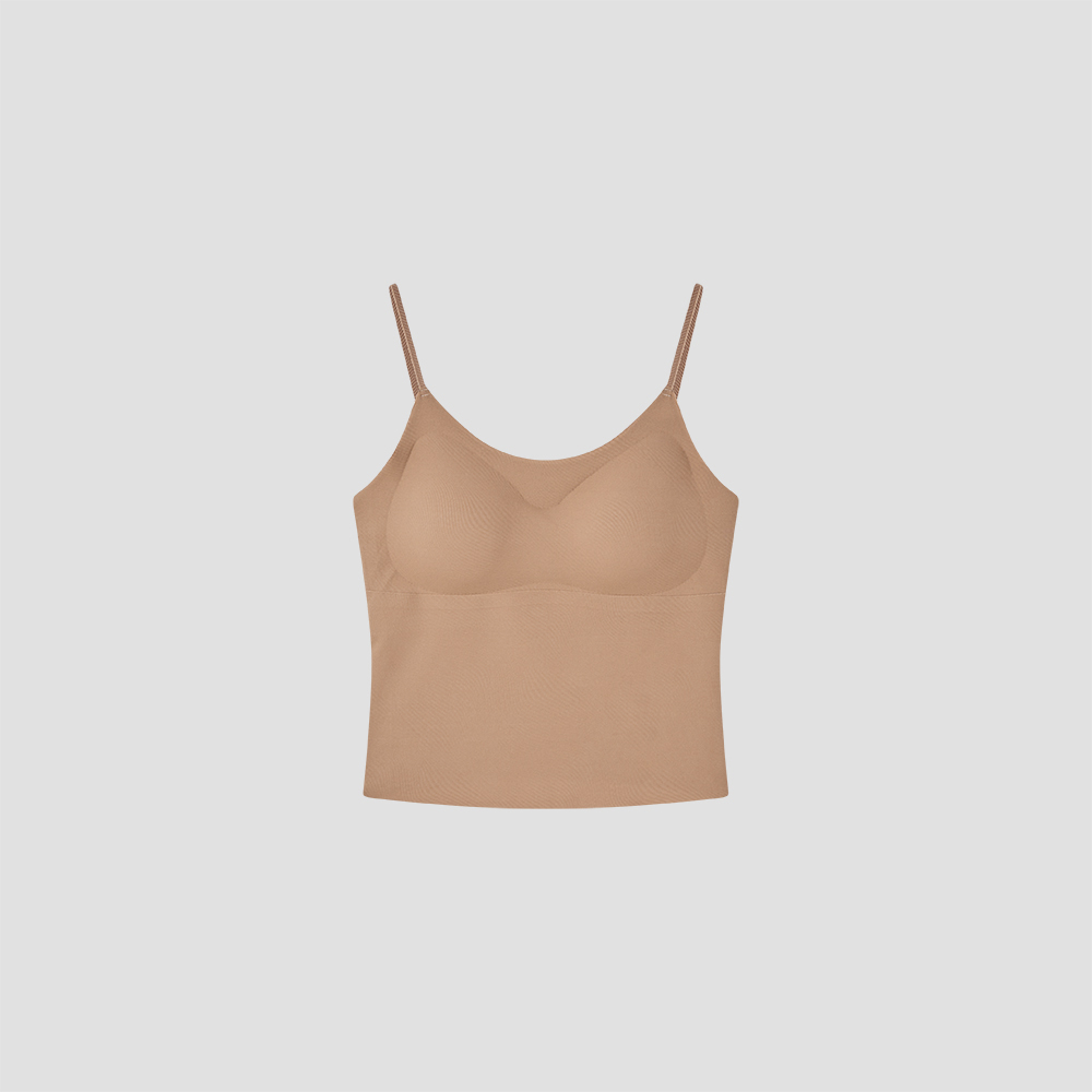 小禾【粉底液】舒适隐形防透显瘦美背吊带打底背心25SX123