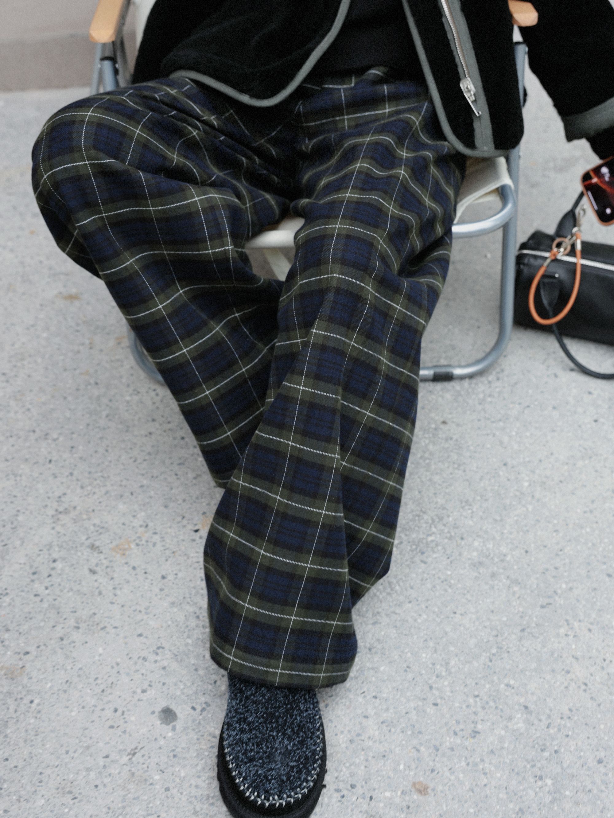 TT设计师【 天南星】显瘦百搭休闲全棉色织格子直筒裤TT191161