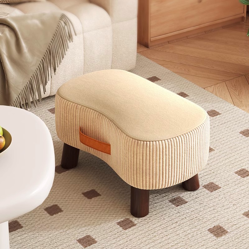 吻语沙发脚踏凳实木凳子家用玄关换鞋凳办公室垫脚凳神器小板凳