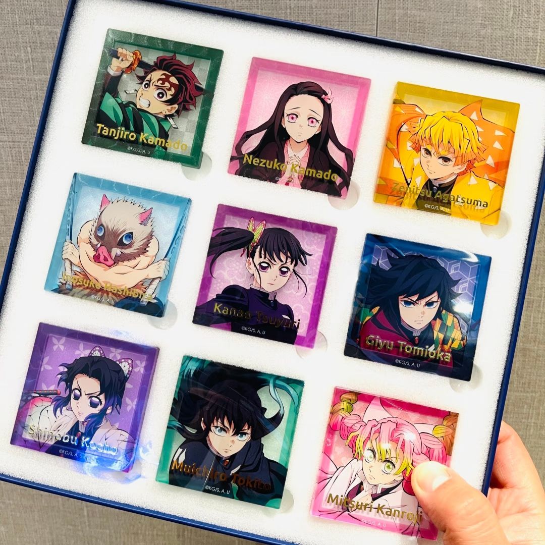 【新品】鬼灭之刃瑞幸联名无限城周边冰箱贴立牌自制时透富冈自制