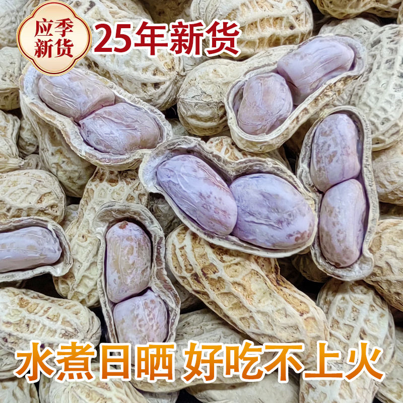 喜馋馋【到手500克】水煮晒花生带壳咸花生美味下酒零食特产日晒