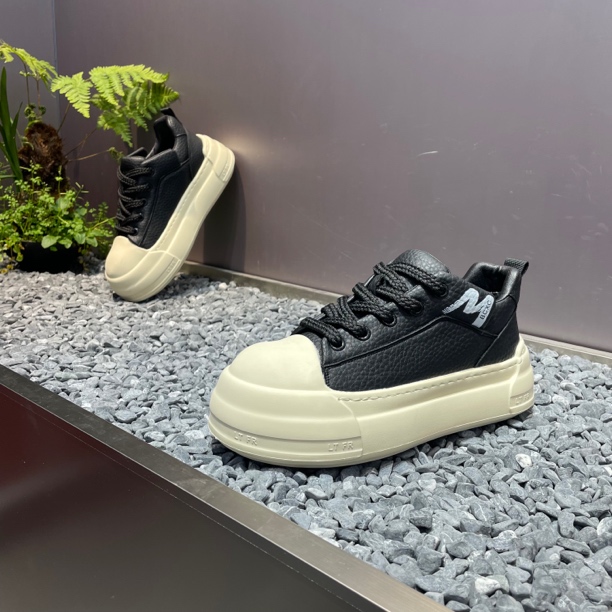 广州男鞋增高厚底圆头休闲百搭青春透气时尚秋冬单棉低帮系带潮鞋