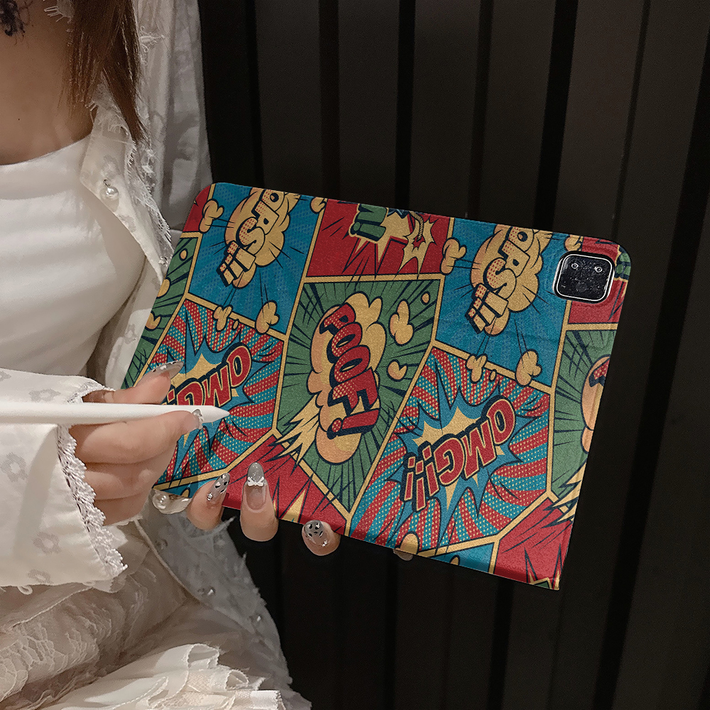 OMG!适用ipad保护套ipad10平板壳10.9寸书本式pro11蚕丝纹平板壳