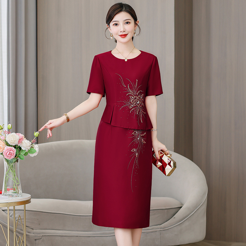 高级感上档次连衣裙夏旗袍2025婚礼妈妈婚宴礼服喜婆婆装敬酒裙子