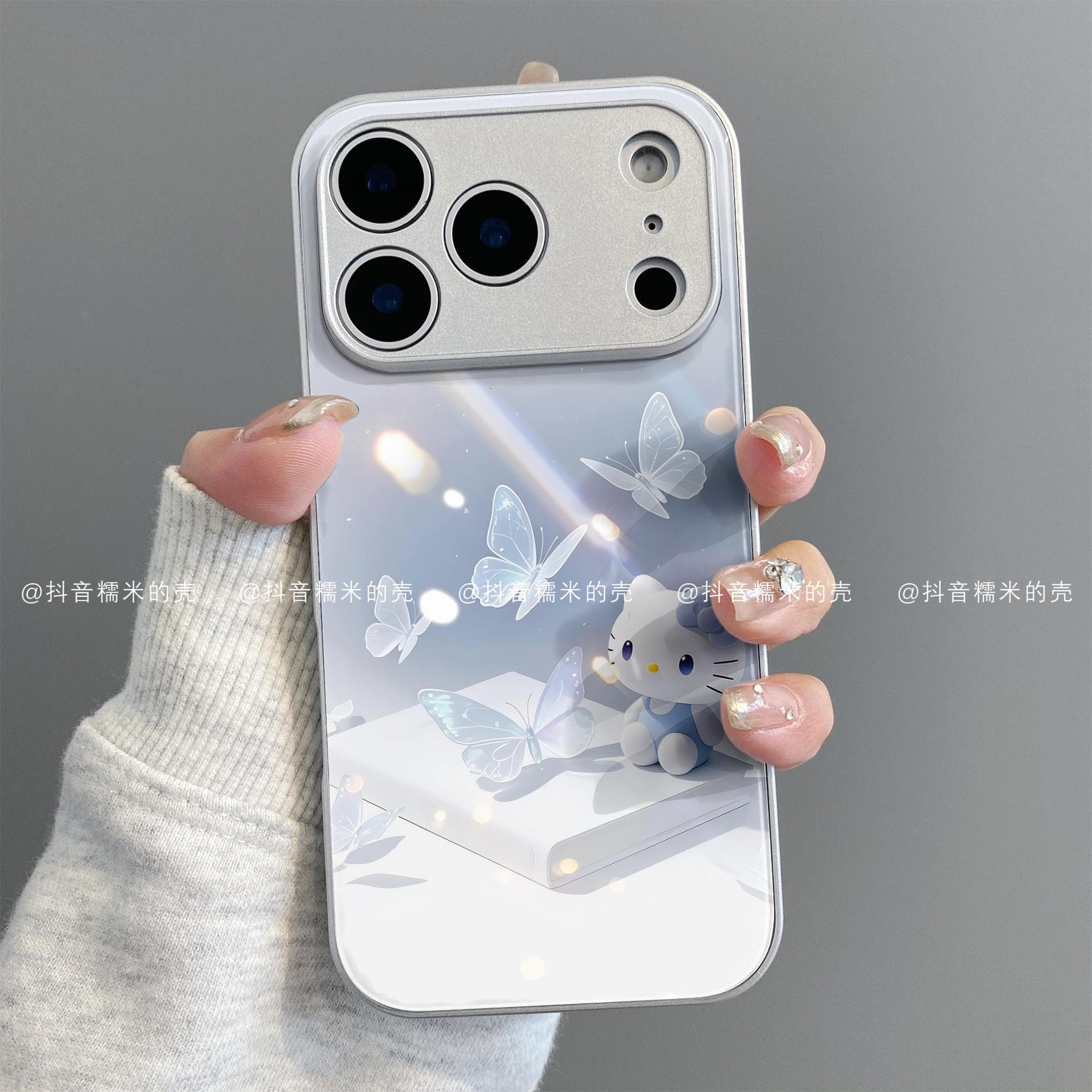 金属玻璃适用iphone17promax苹果16手机壳15/14/13/12华为蓝色KT