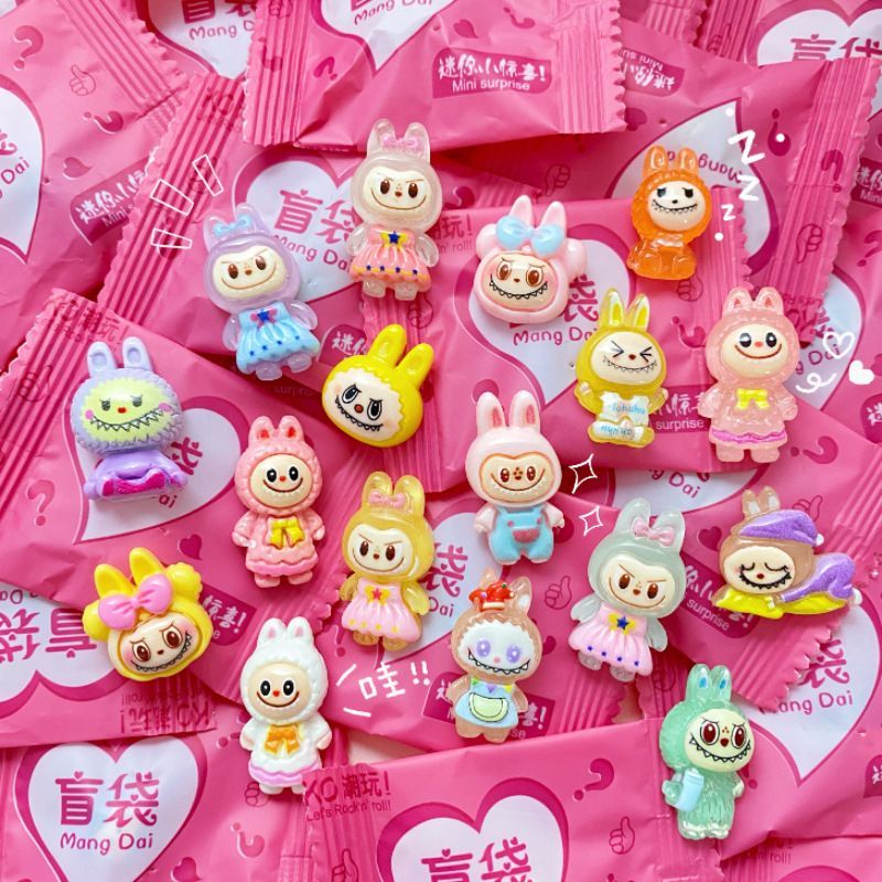 可爱卡通啦咘咘树脂配件惊喜盲袋diy配饰玩具玩偶小学生生日礼物