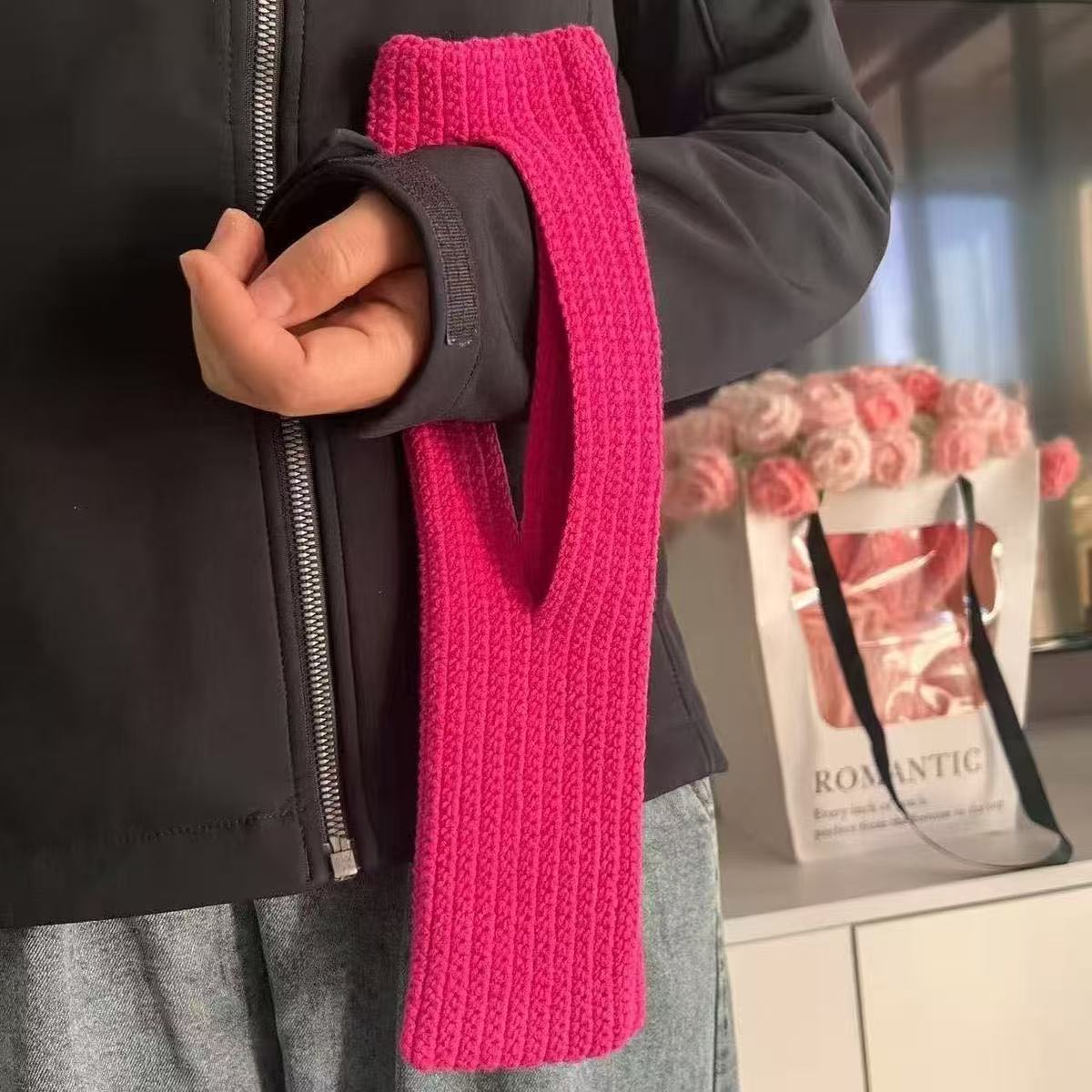 果子小包口袋手机包毛线编织材料包手机包果子小包diyDIY材料包