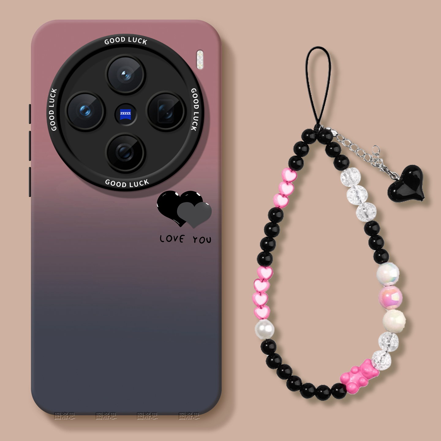 渐变爱心适用vivox200pro手机壳新款vivox200保护壳x200promini全