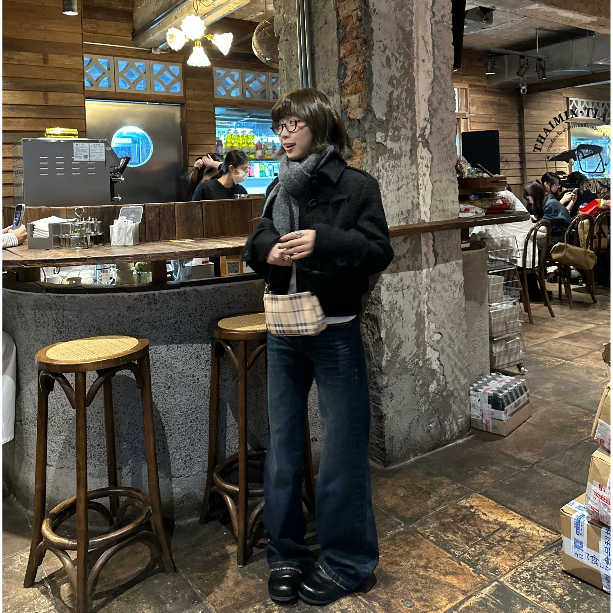 Our2【复古时髦裤】复古街头设计感牛仔裤【X6055】