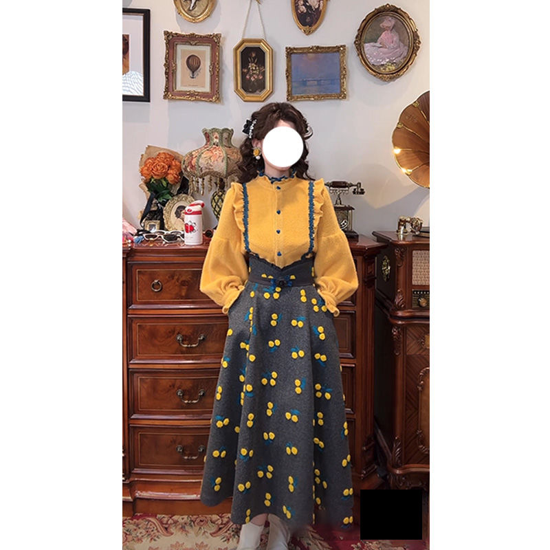 秋季套装女2025新款大码女装法式绝美气质上衣高腰半身裙两件套装