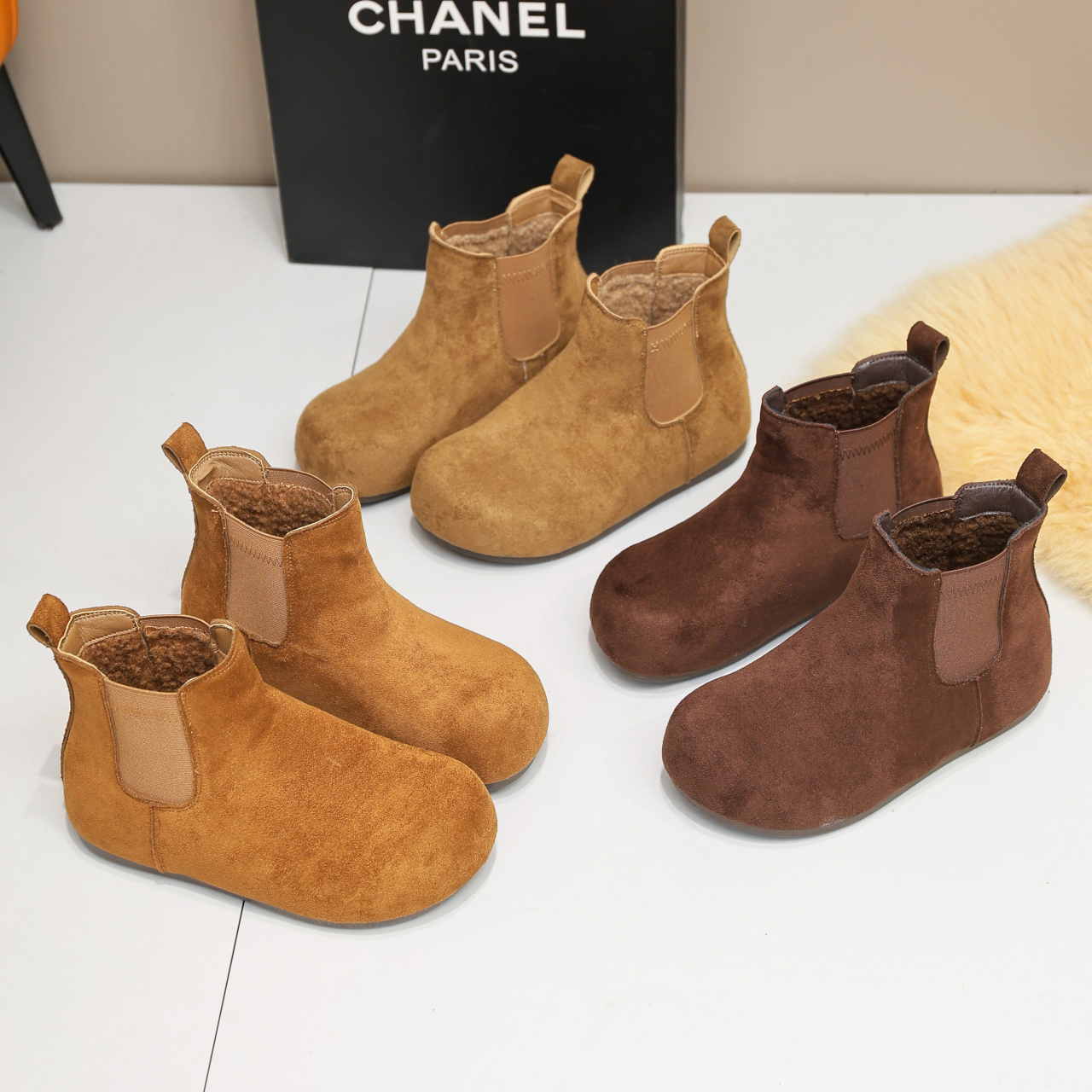 5cm内增高厚底切尔西靴2025秋冬季新款爆款加绒棉鞋百搭休闲短靴