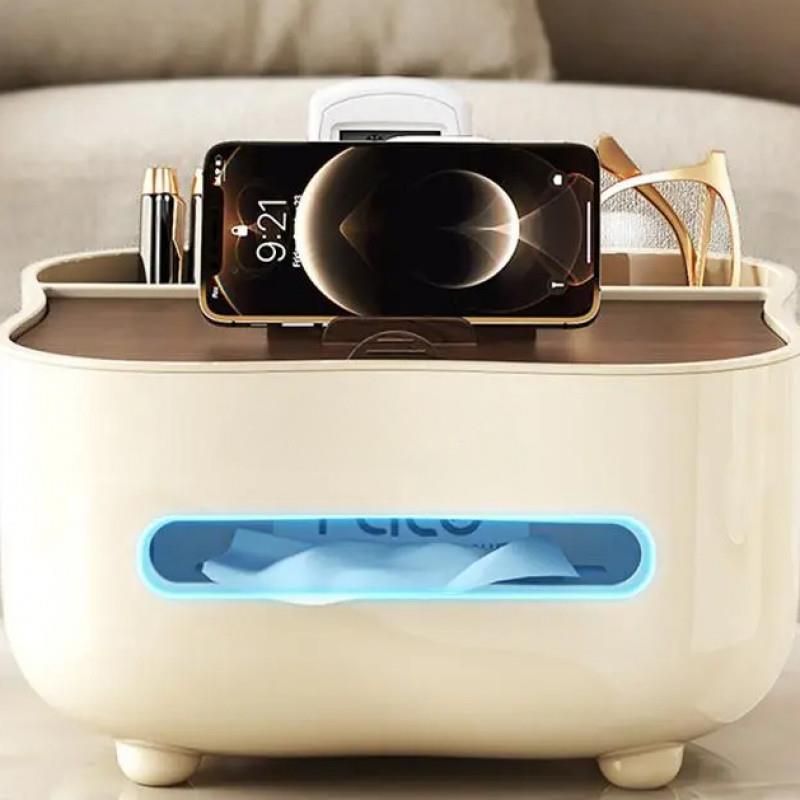 轻奢纸巾盒卧室抽纸盒客厅茶几多功能遥控器收纳家用颜值桌面创意