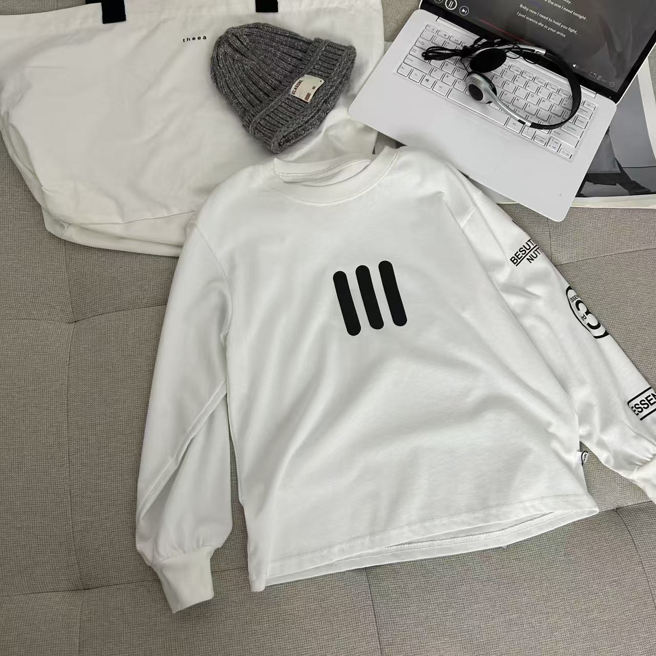 【纯棉冰川T】儿童春秋季打底长袖男童宽松上衣宝宝韩版百搭卫衣