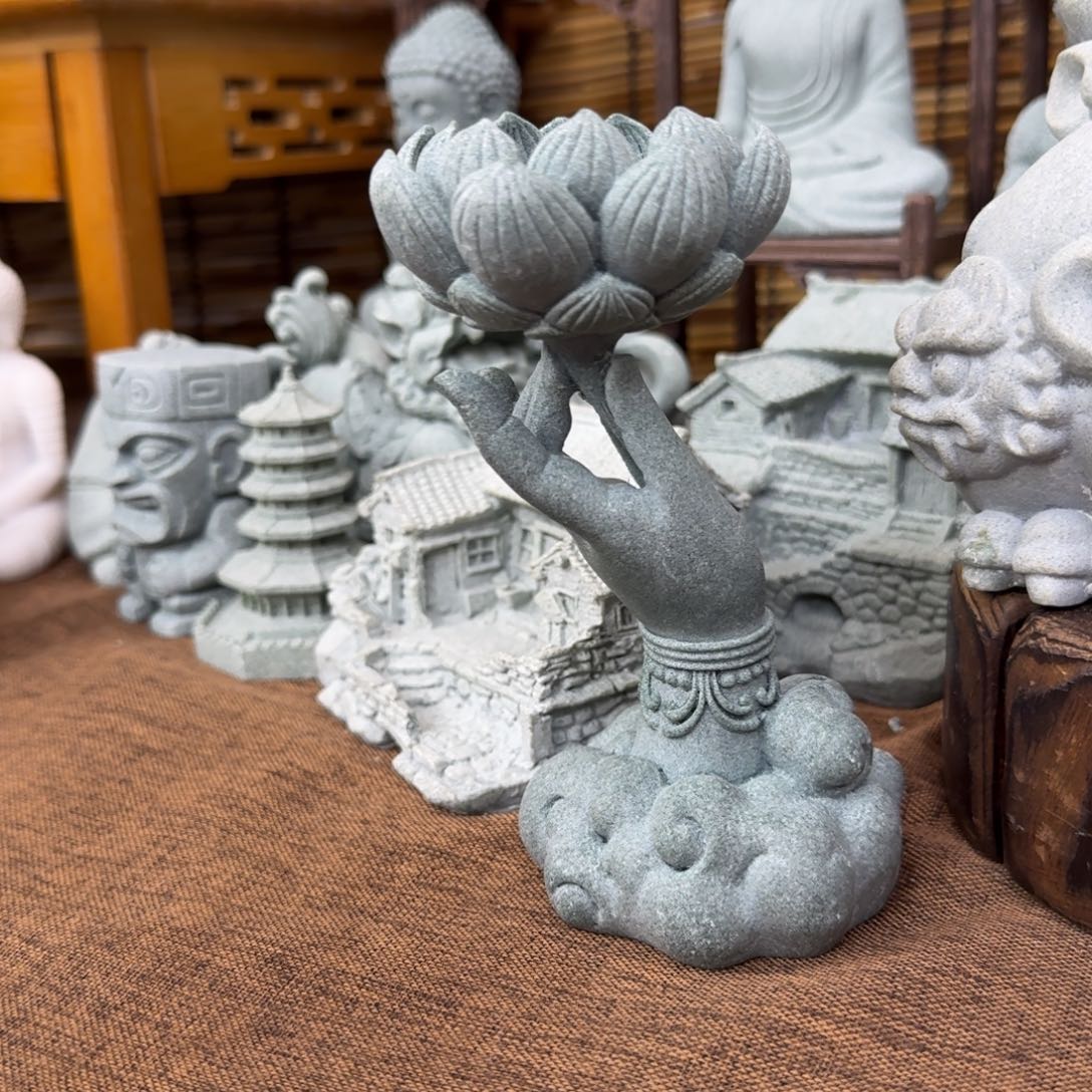 石材青砂石佛手莲花