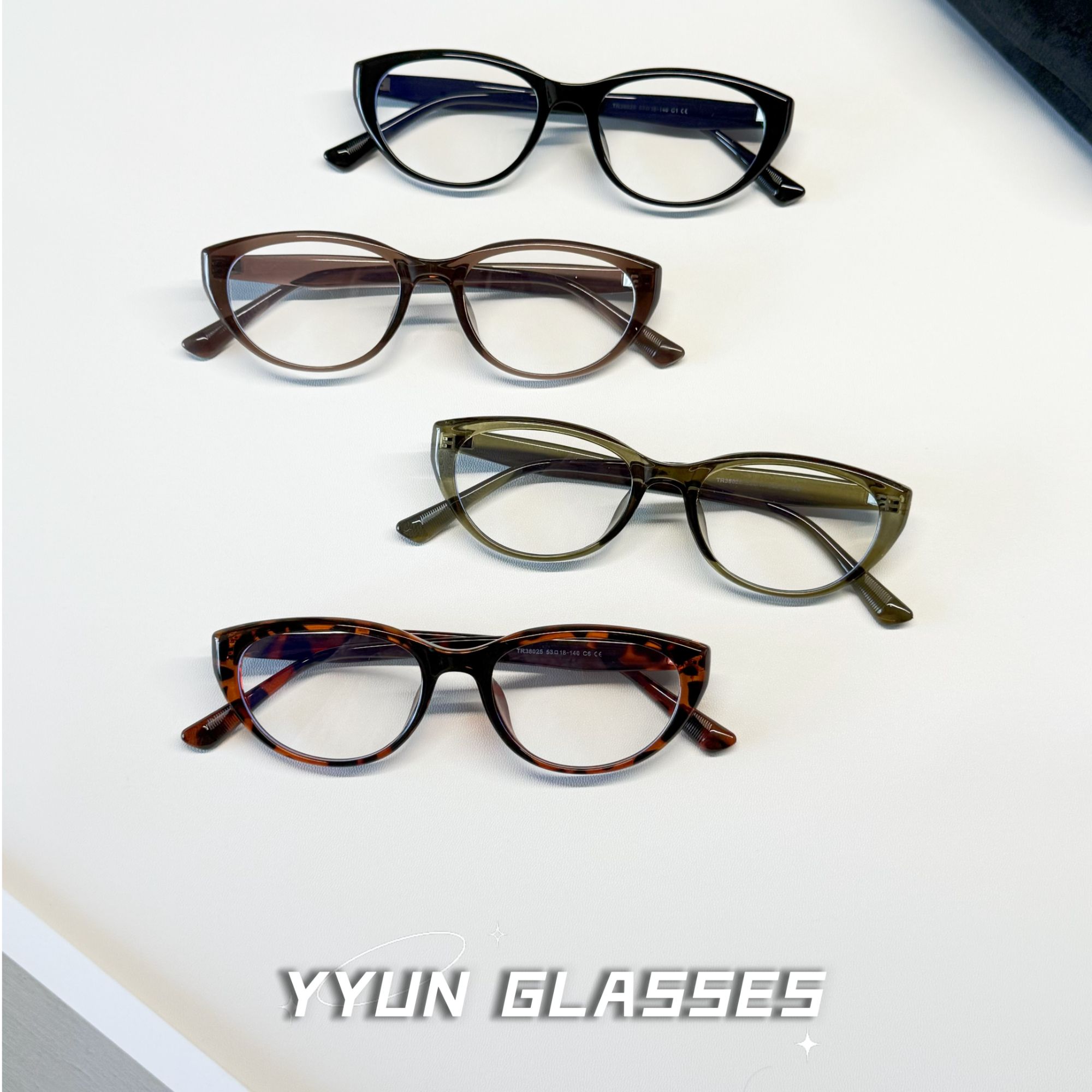 新款猫眼复古黑框可配度数防蓝光近视眼镜小脸素颜平光镜女眼镜框