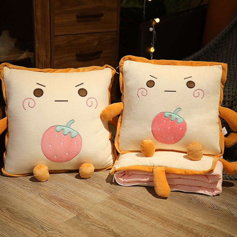 多功能被子抱枕二合一空调被办公室午睡枕头折叠加厚汽车夏凉被