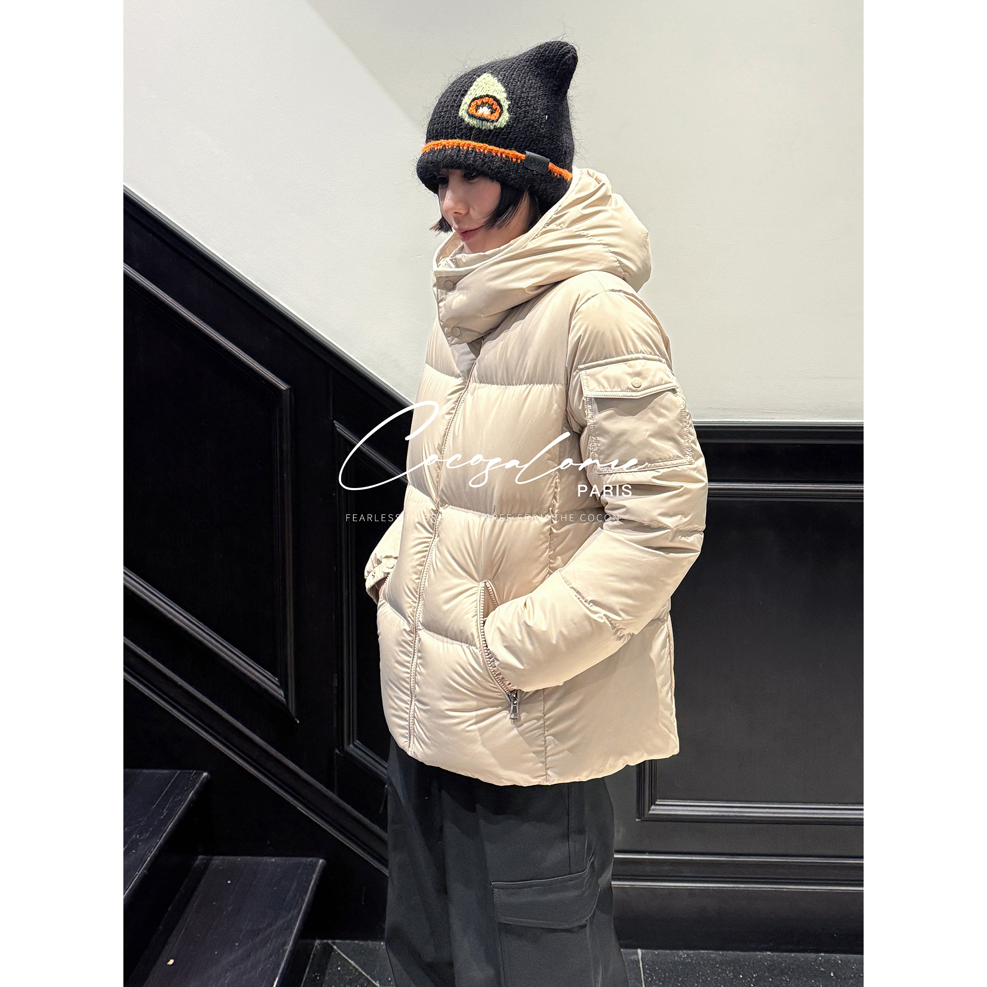 韩彬彬"零度鹅绒"90白鹅绒防风透气极简百搭冬季保暖羽绒服3124-8