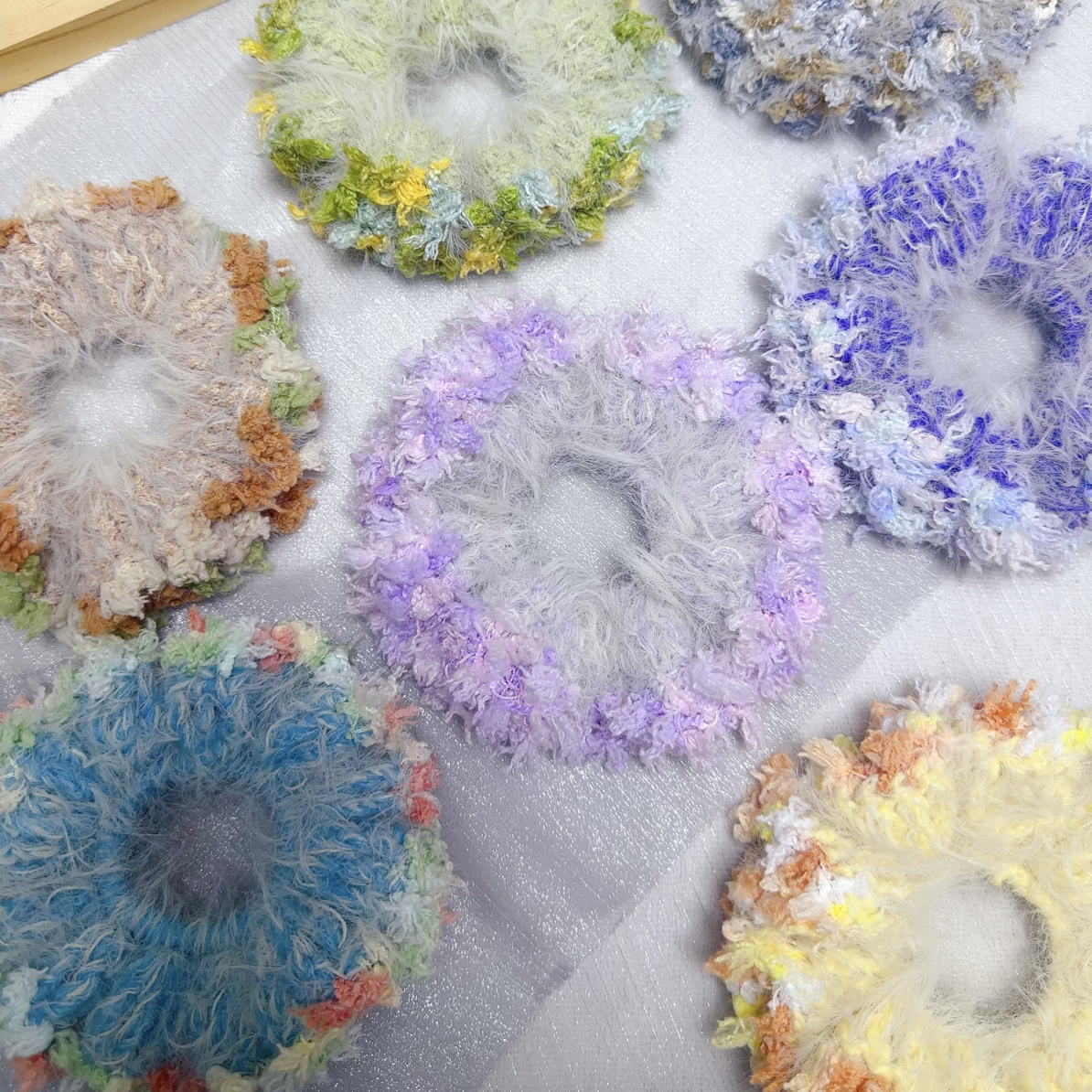 日韩头饰民族风紫色原创设计女发圈韩版发绳简约气质