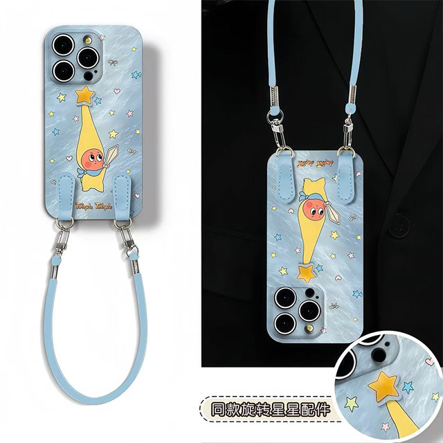 旋转持剑星星人挂绳新款适用苹果17Pro手机壳iPhone15max小米16华
