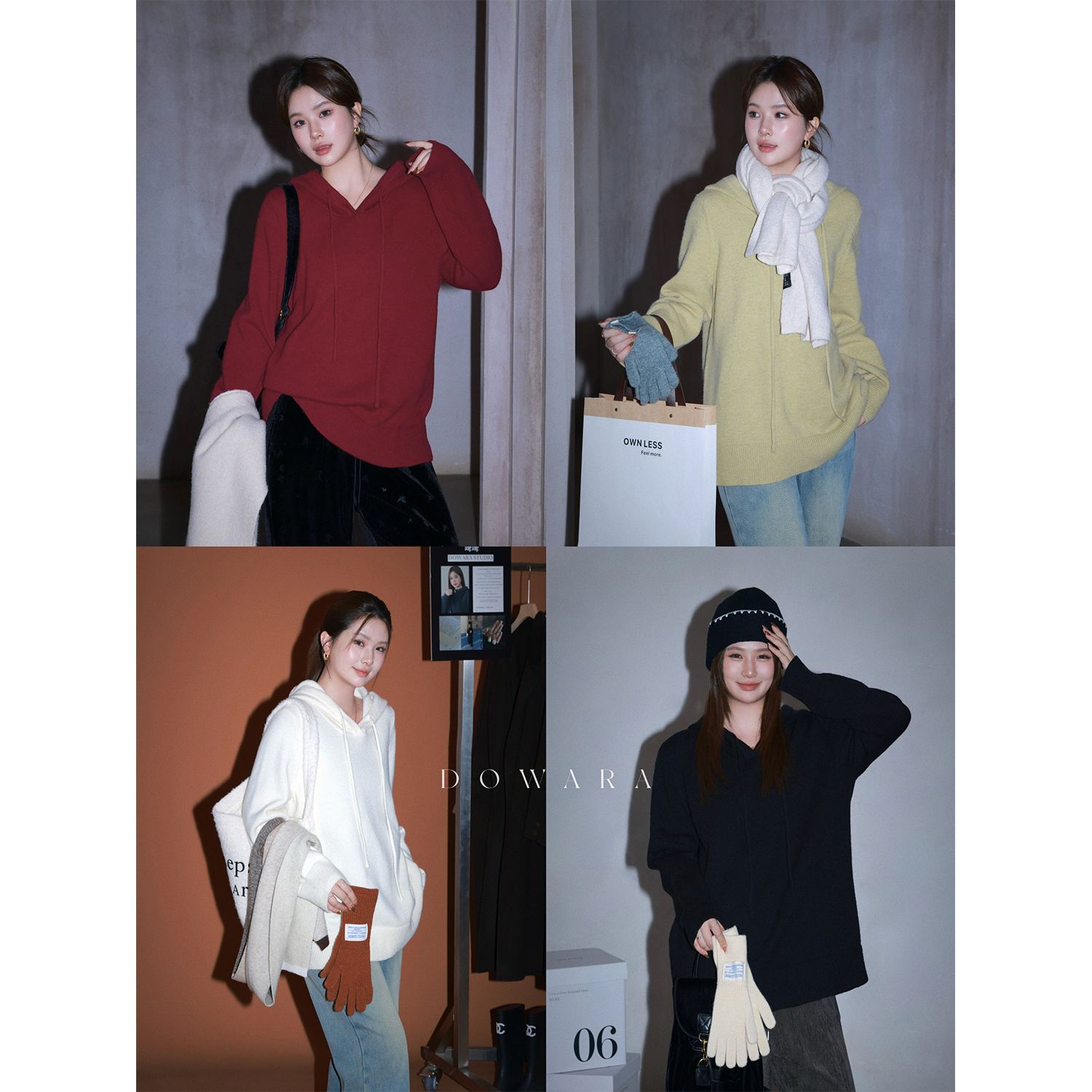 现货大婉酱微胖定制【多色北极绒毛衣】基础款连帽毛衣毛织衫5875D