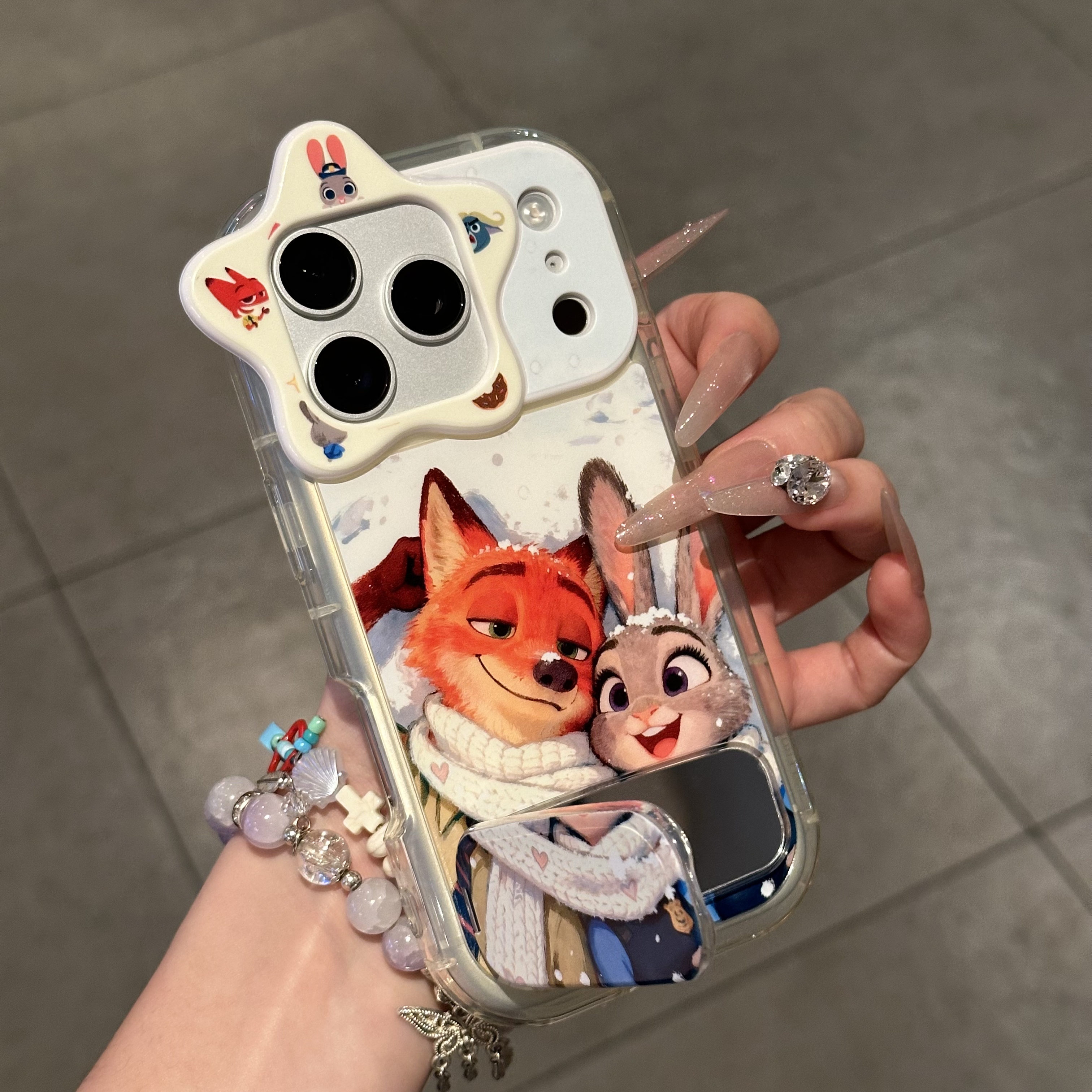 欧克里里围巾朱迪尼克支架适用苹果16/17星星手机壳华为vivo小米