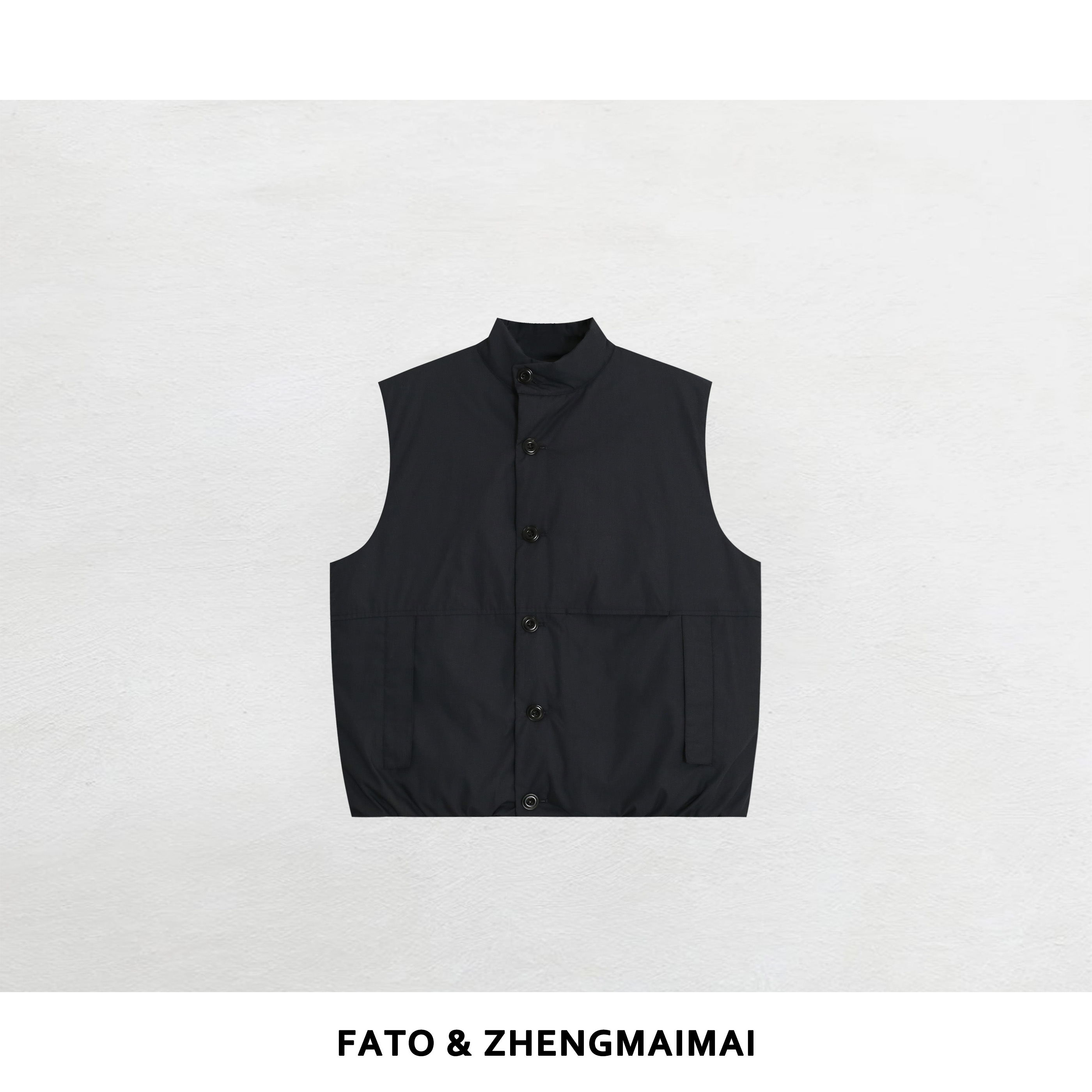 郑买买  蓝暖马夹 秋冬新款时尚气质老钱风设计师马夹 YZ51007J1